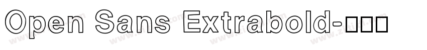 Open Sans Extrabold字体转换